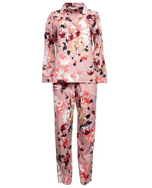 Pink Floral Print Pajama Set