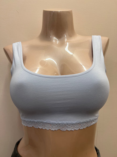 Fresh Cotton Lace Bralette - Size Medium