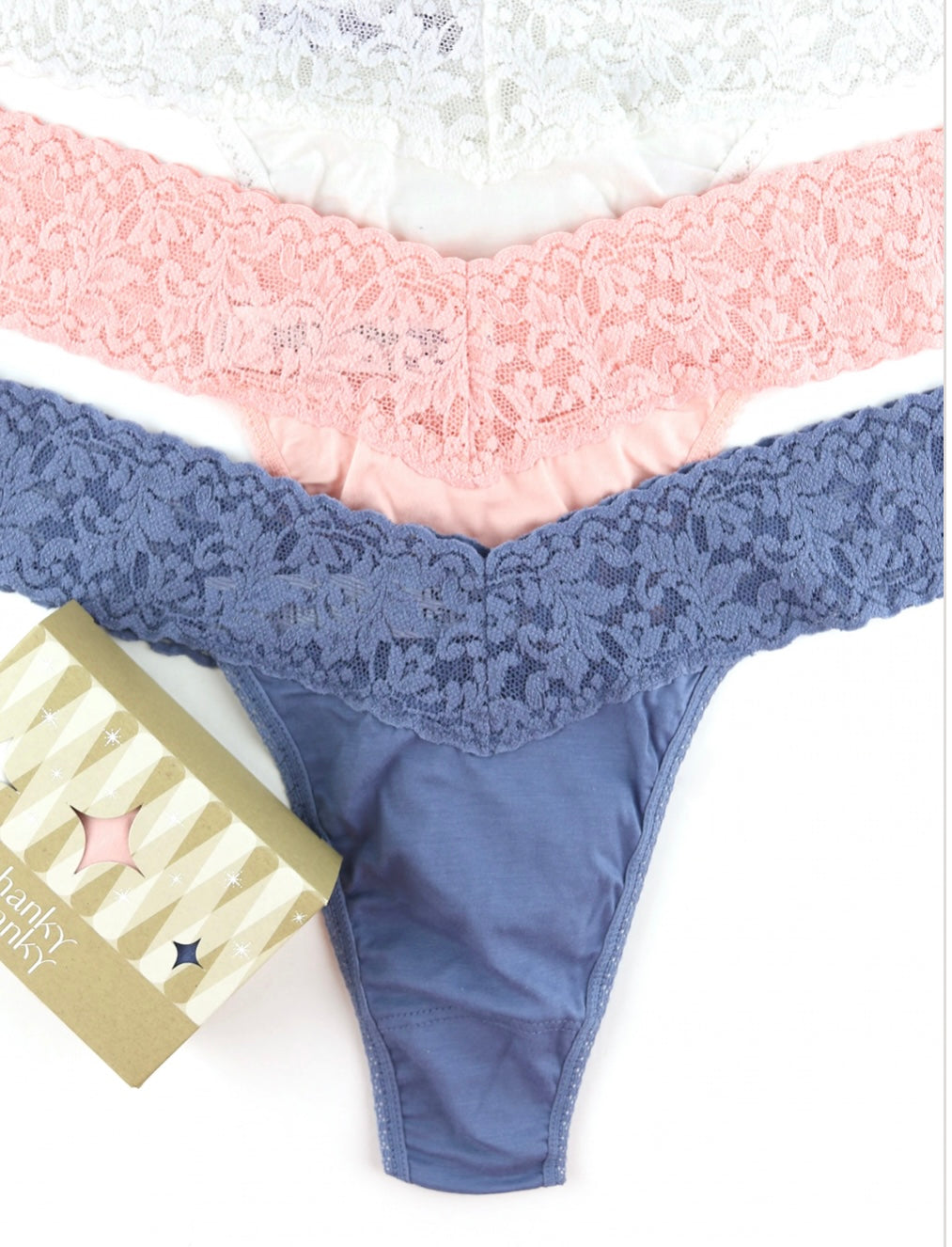 3 Pack Organic Cotton Thongs with Lace – Sheer Essentials Lingerie &  Swimwear