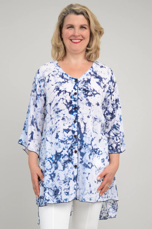 Blue Sky Darla Blouse - Indigo Smoke