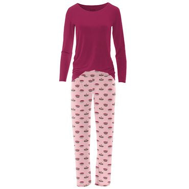 Long Sleeve Loosey Goosey Tee & Pajama Pants Set