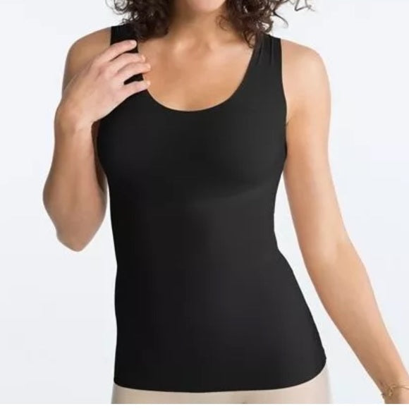 Spanx Simplicity Open Bust Shapewear Cami Tank Nude Black Size