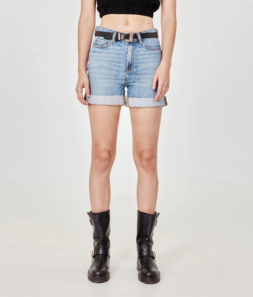 Liana High Rise Denim Short - Stormy Sky Blue