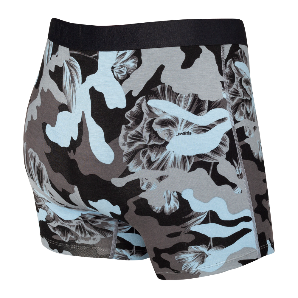 Saxx Underwear Vibe Boxer Brief Blue Pop Jungle Boxers : Snowleader