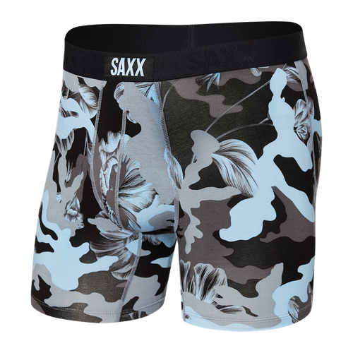 Saxx Super Soft Vibe Boxer - Blue Camo Flora