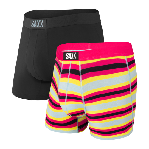 Saxx Vibe Boxer 2PK - Fruity Stripe - Size X-Large