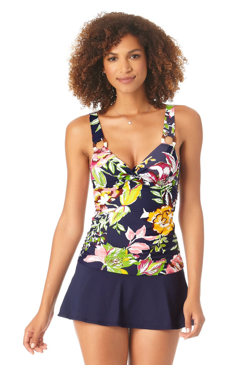 Twist Front Underwire Tankini Swim Top - Size B 34/C32