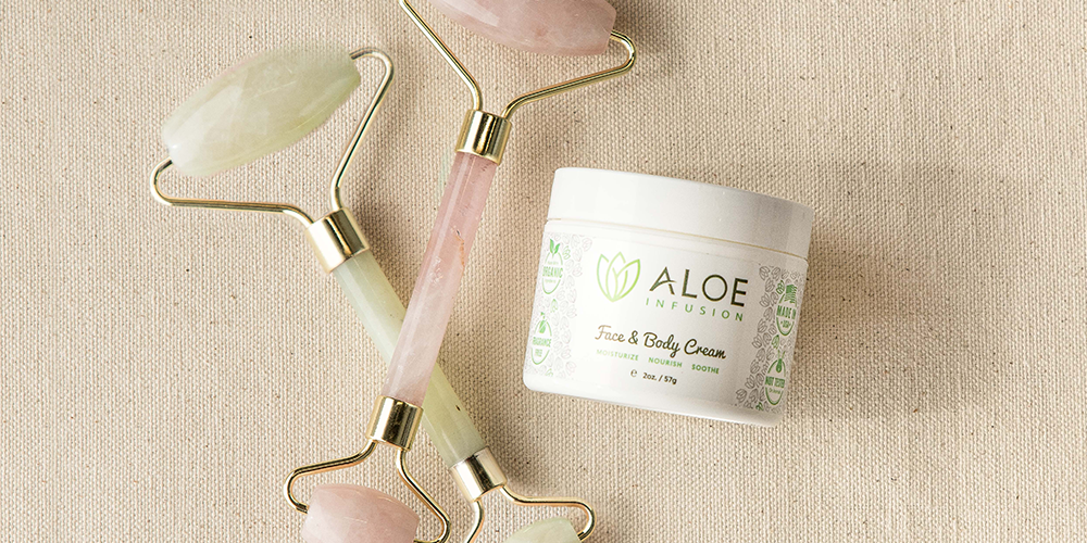 jade rolling aloe infusion face and body cream