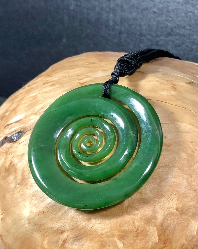 jade spiral pendant