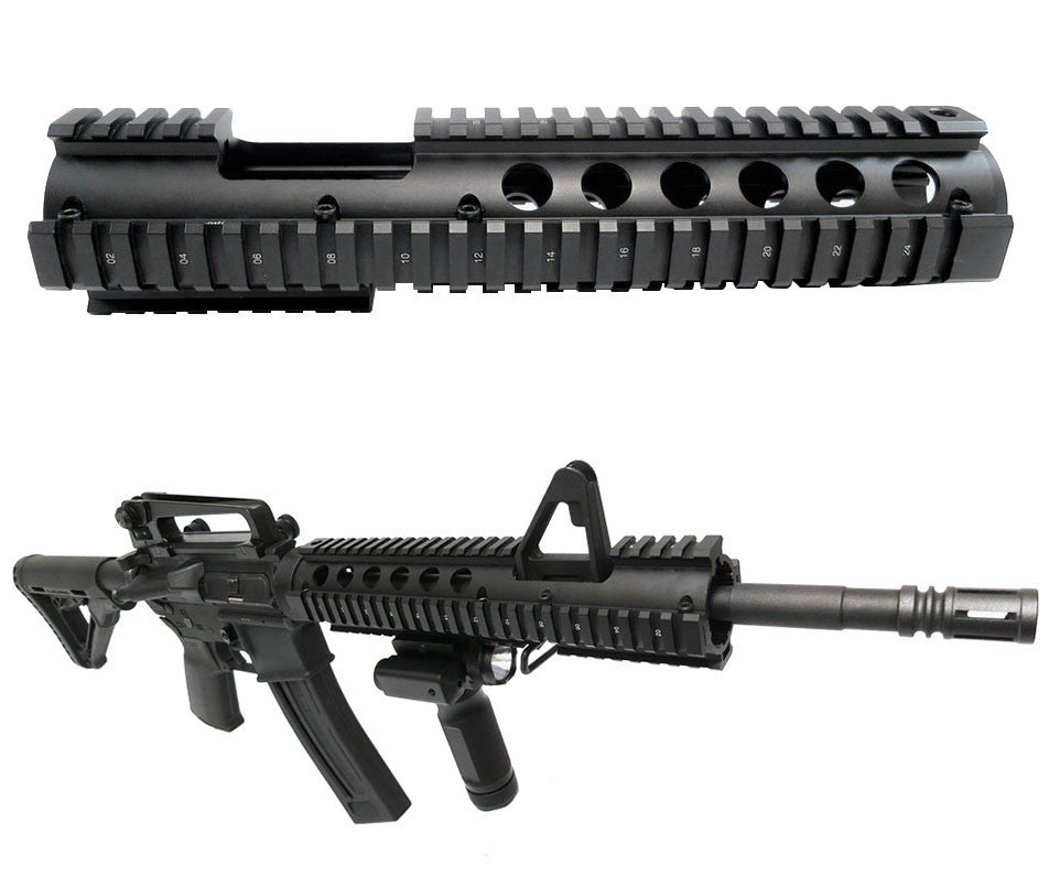 AR-15 Extended Drop-in Quad Rail Handguard FSP Cutout – Monstrum Tactical