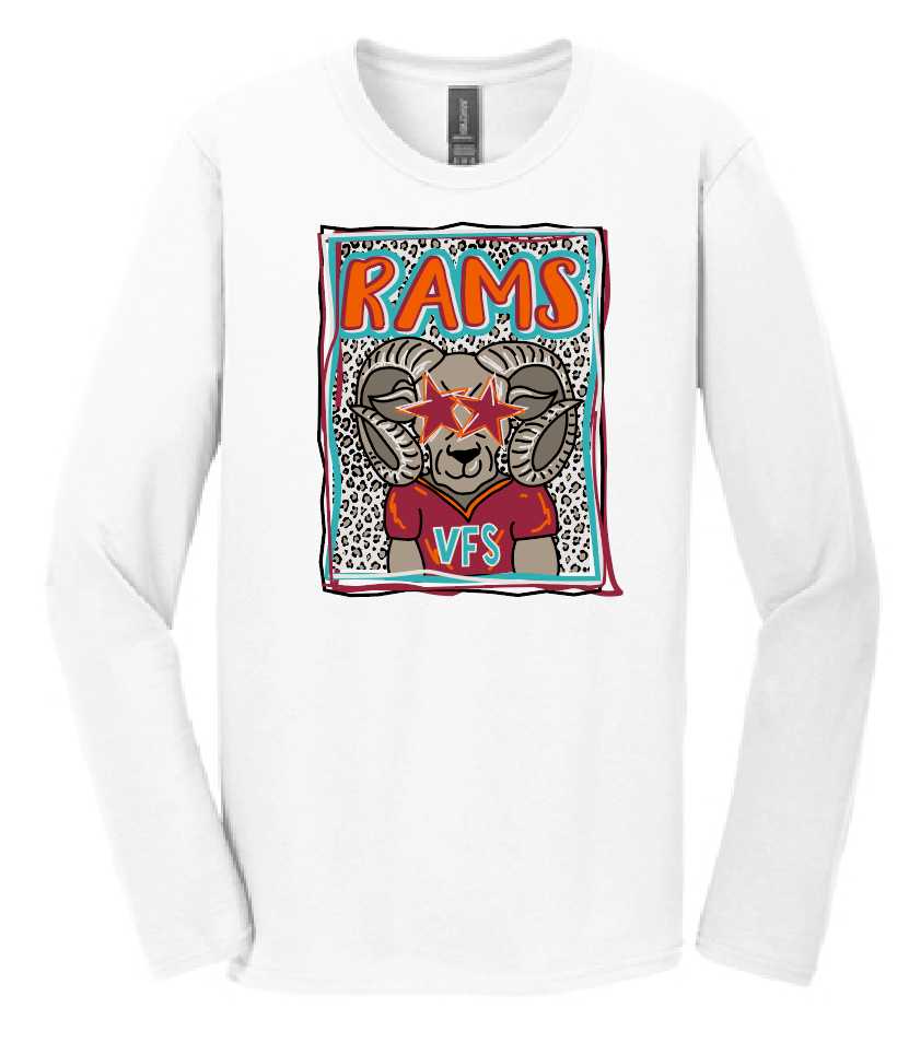 VFS "Cool Ram" Design Bella Canvas L/S T-shirt (white)
