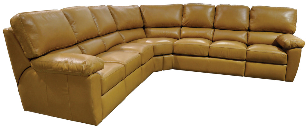 omnia vercelli leather reclining sofa