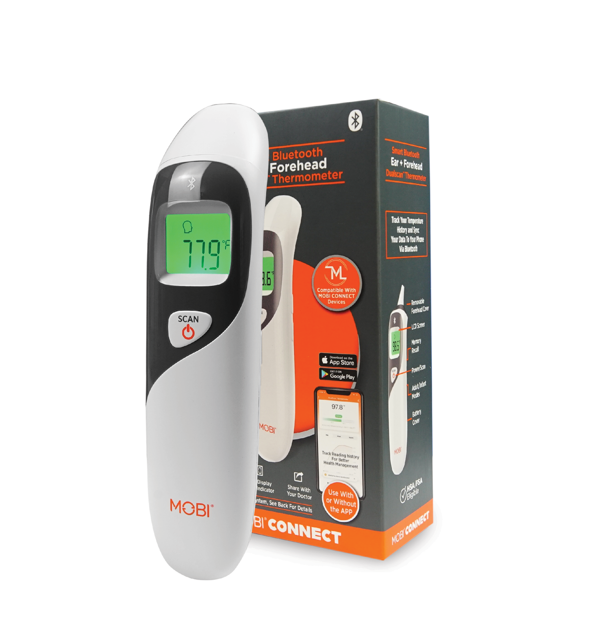 MOBI Home Clinic - DualScan Thermometer, Blood Pressure