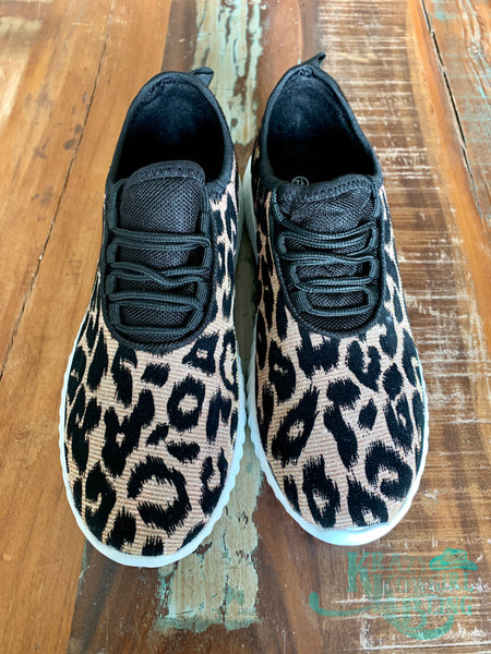 black leopard tennis shoes