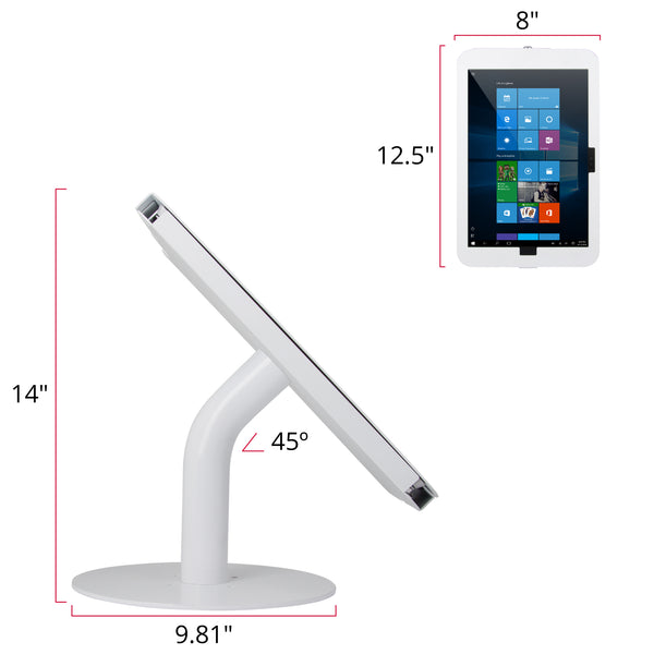kiosks - Elevate II Countertop Kiosk for Surface Pro | Pro 4 | Pro 3 (White) - The Joy Factory