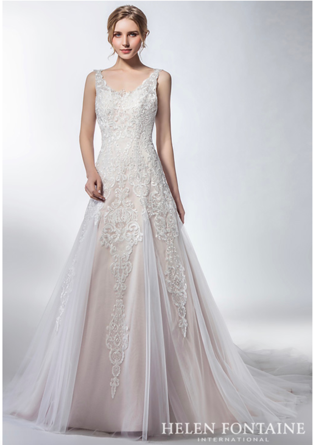 Lace Wedding Gown for all Sizes by Helen Fontaine HFW2766 – Rendezvous ...