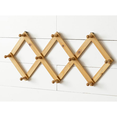 Wooden Accordion Peg Rack