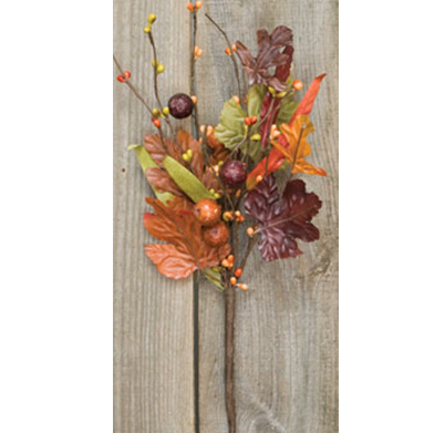 Maple & Berries 12" Faux Floral Pick