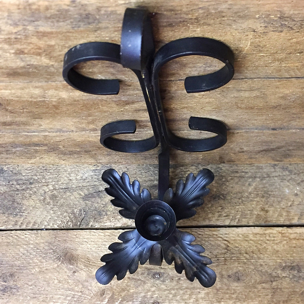 Rustic Black Metal Wall Hanging Candle Holder - Blueberry ...