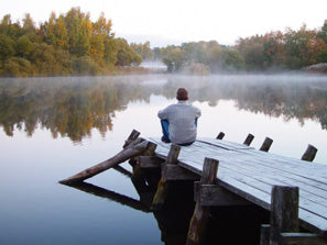 Man sat alone