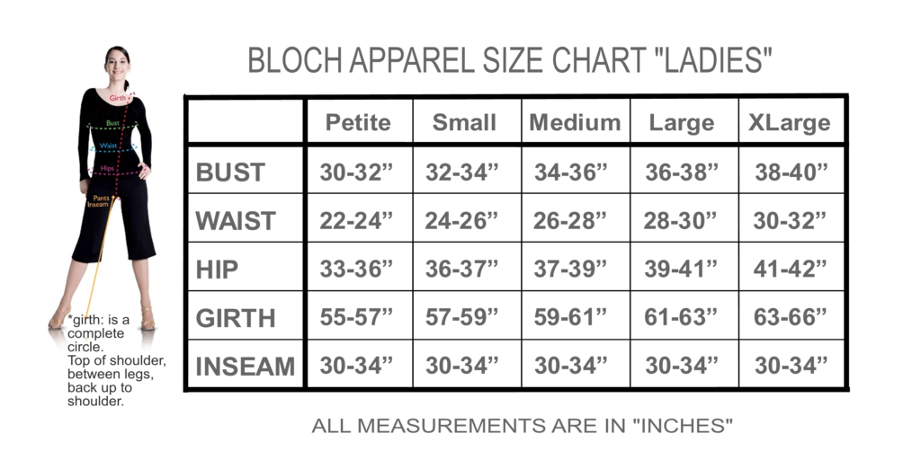 bloch booties size chart