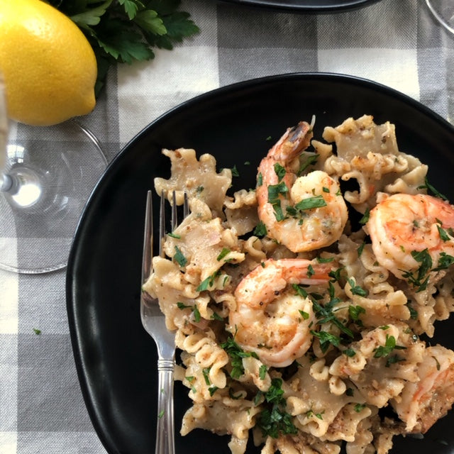 Sfoglini Shrimp Scampi with Whole Grain Reginetti