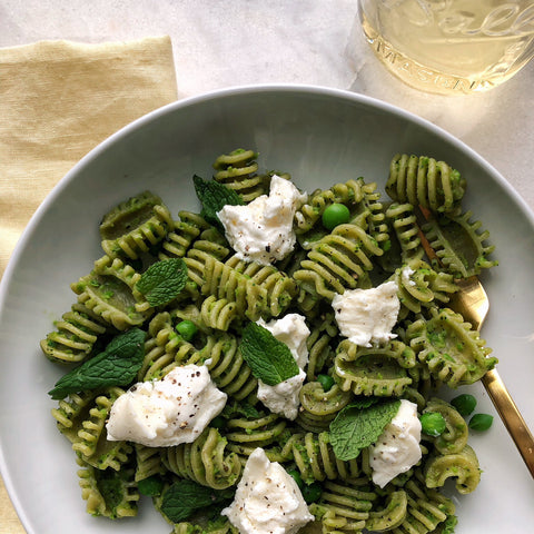 Sfoglini Mint Radiators with Pea Pesto & Burrata