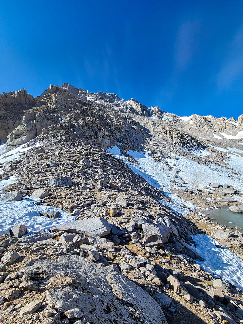 University's North Face from Lake 11,400, Onion Valley, Eastern Sierra Nevada, University Peak via North Face | TRVRS Outdoors