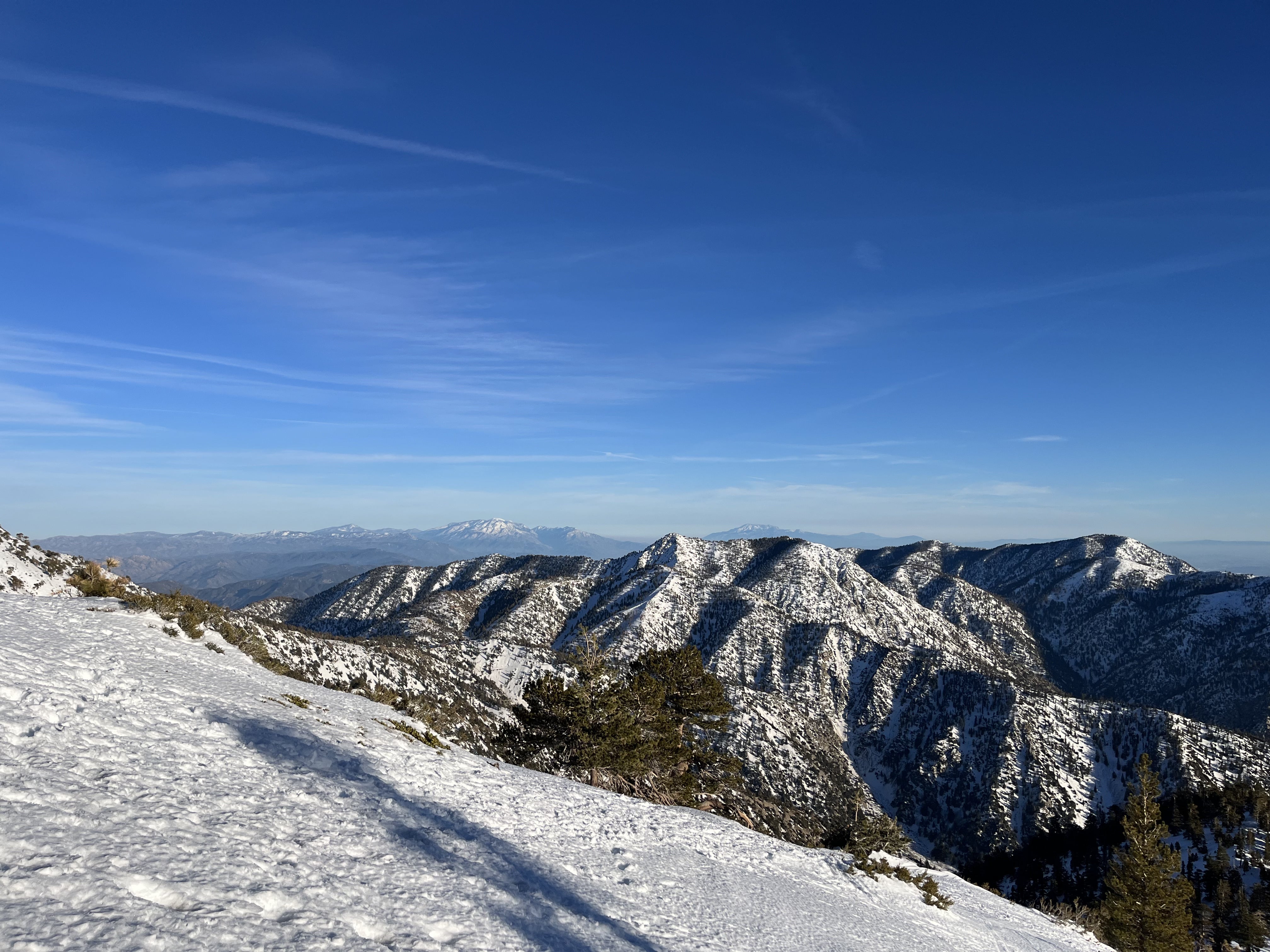 San Gorgonio and San Jacinto seen from Baldy