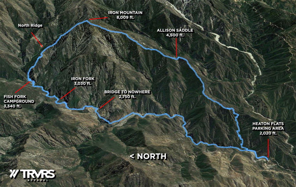 North Ridge Iron Mountain via Heaton Flats San Gabriel Mountains Angeles National Forest | TRVRS Apparel