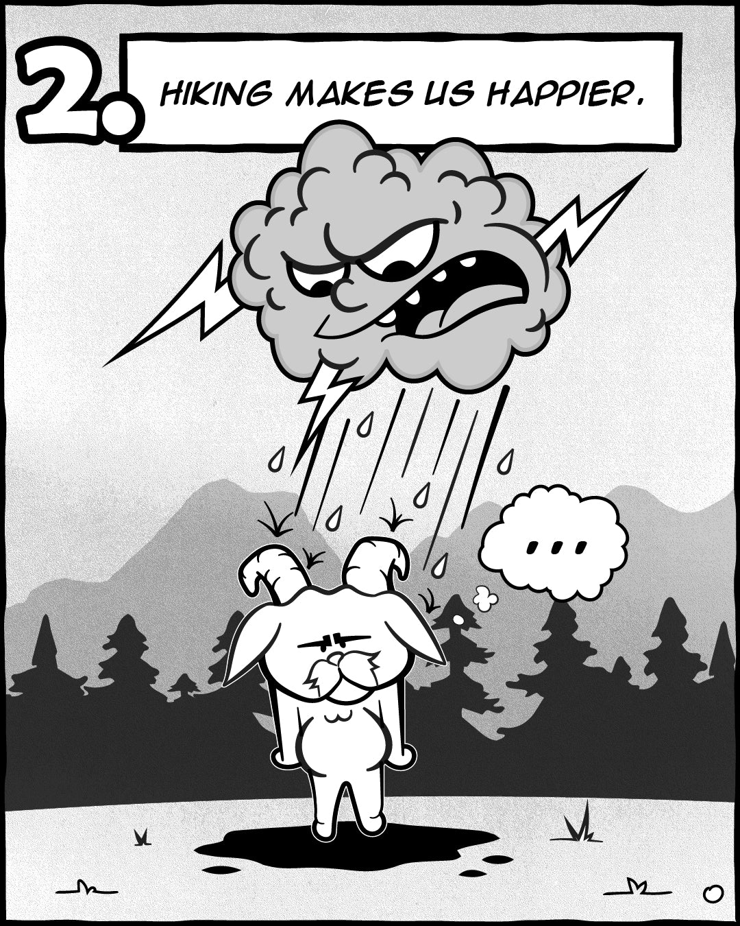 Hiking Makes Us Happier - 5 Reasons Hiking Is Good For Your Soul, The Adventures Of Lambert Comic Series | TRVRS Outdoors