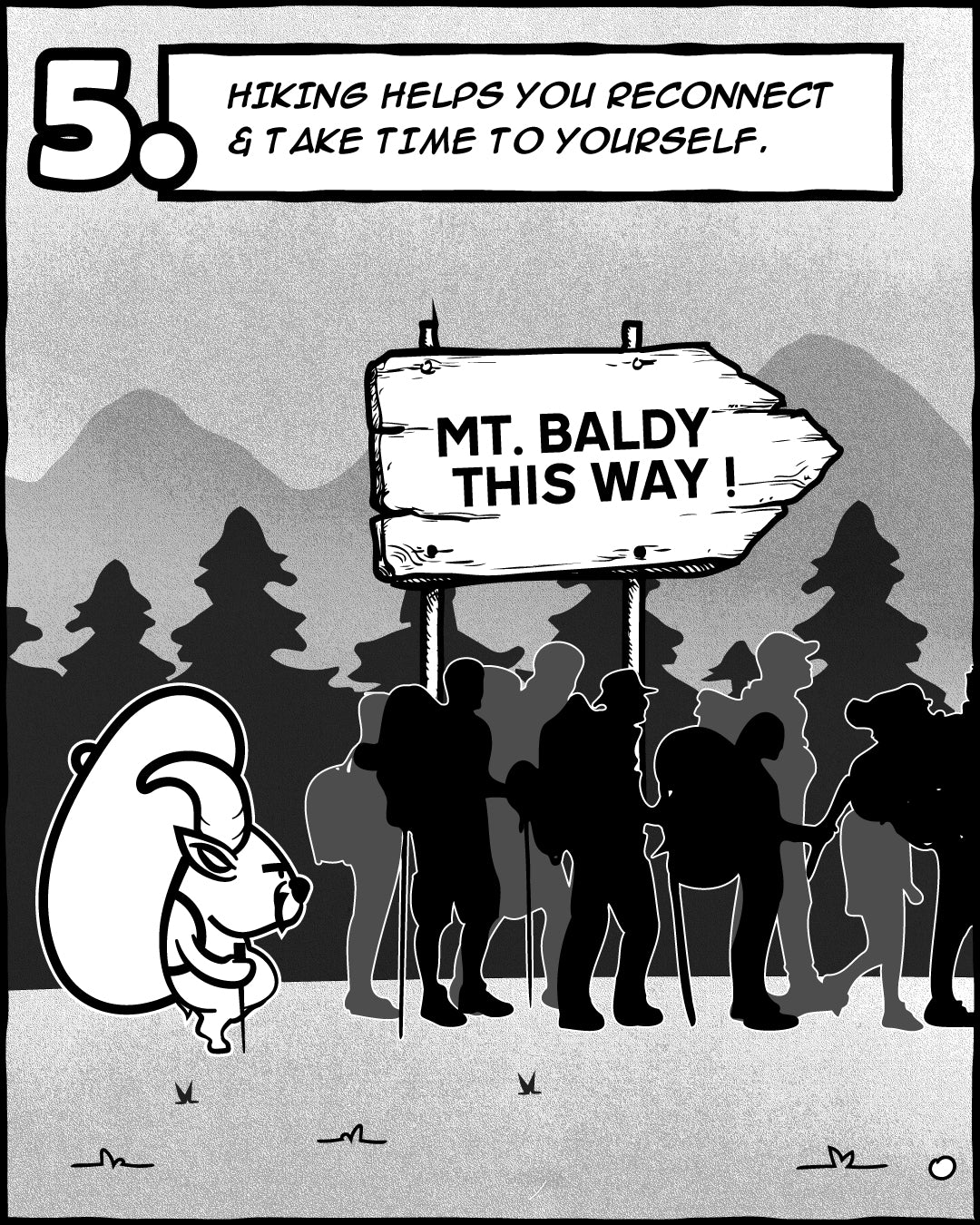 Helps You Reconnect To Yourself - 5 Reasons Hiking Is Good For Your Soul, The Adventures Of Lambert Comic Series | TRVRS Outdoors