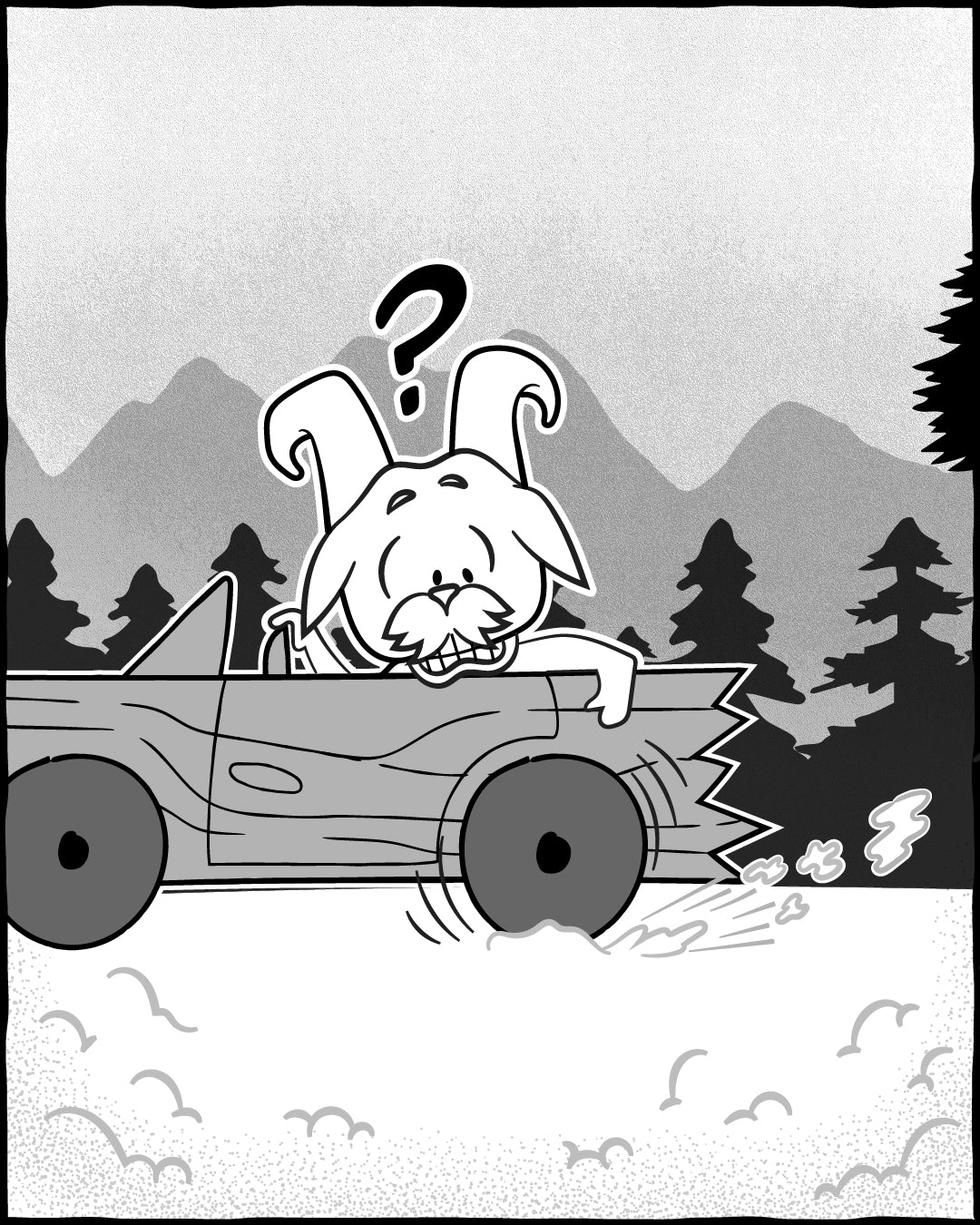 Car Stuck - No Chains, Snow Problem, The Adventures Of Lambert Comic Series | TRVRS Outdoors
