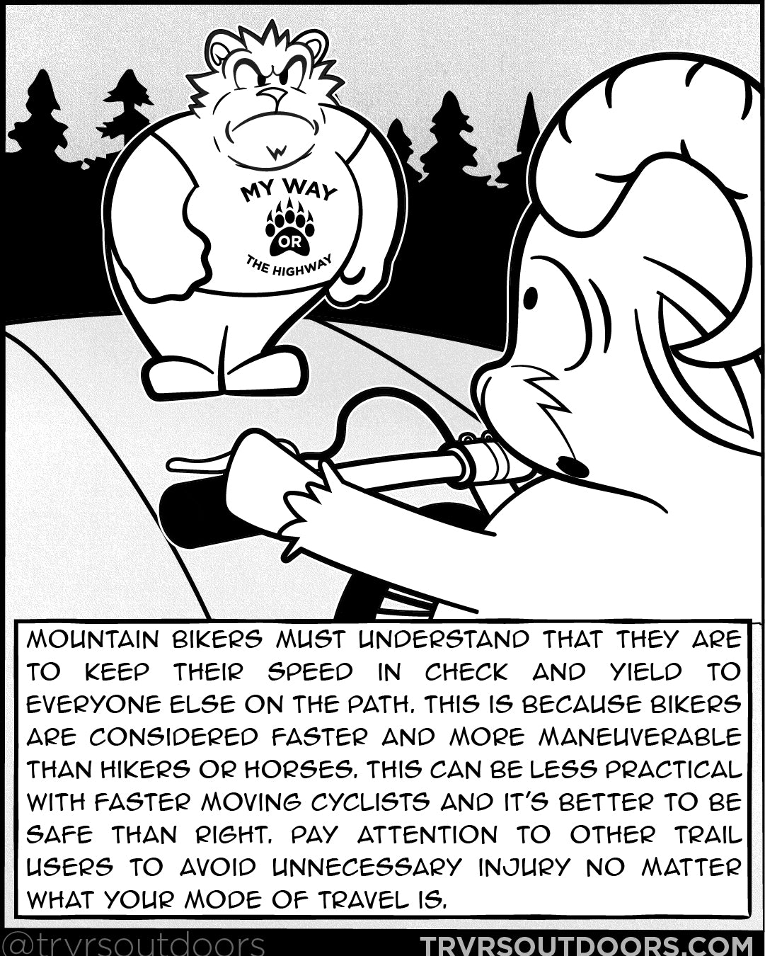 The Mountain Biker - The Right (Of) Way featuring Lambert, The Adventures Of Lambert Comic Series | TRVRS Outdoors