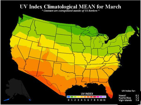 UV index map 