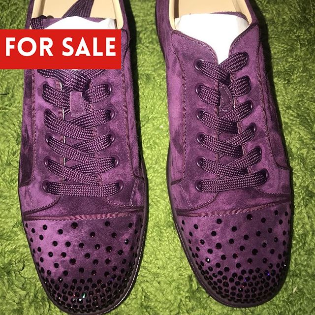 purple louboutin sneakers