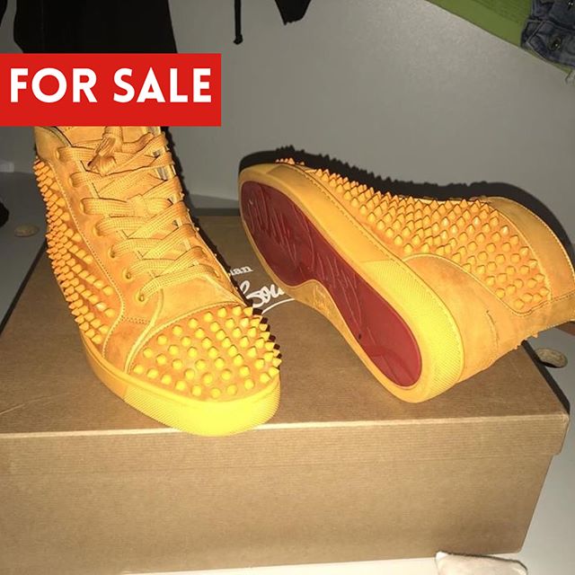 yellow louboutin sneakers