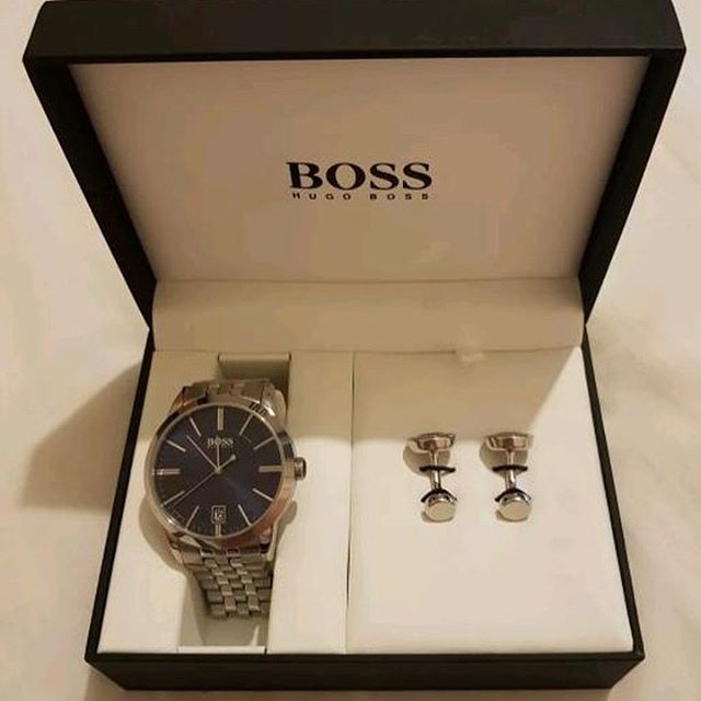 hugo boss watch and cufflinks