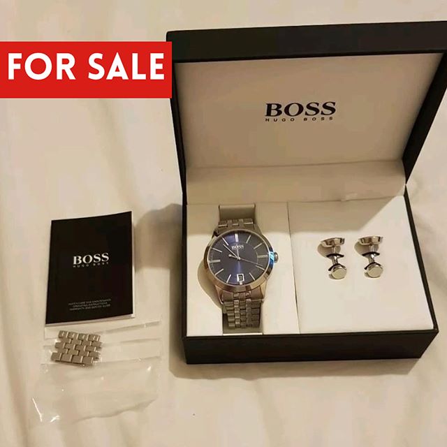 hugo boss watch and cufflinks