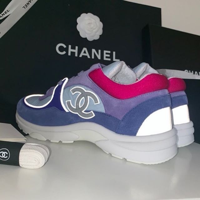 chanel reflective sneakers