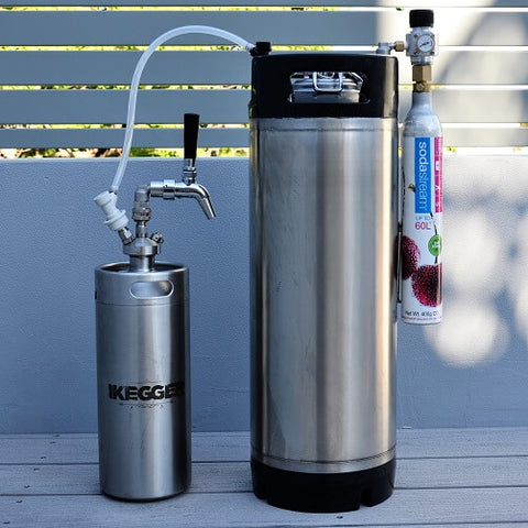 23l home brew keg kit with soda stream adapter and bottle