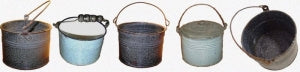 galvanized or tin buckets, the original beer growler