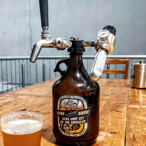 co2 tap for glass growler