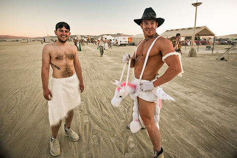 unicorn cowboy burning man festival