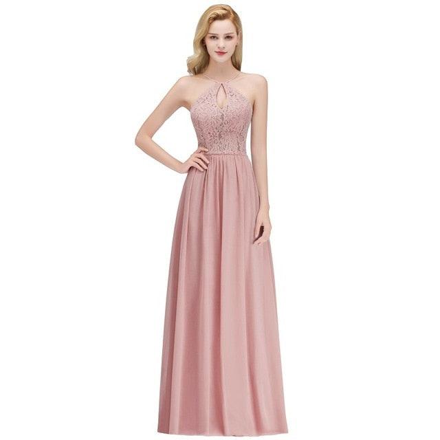 Halter Sleeveless Wedding Guest Party Dress