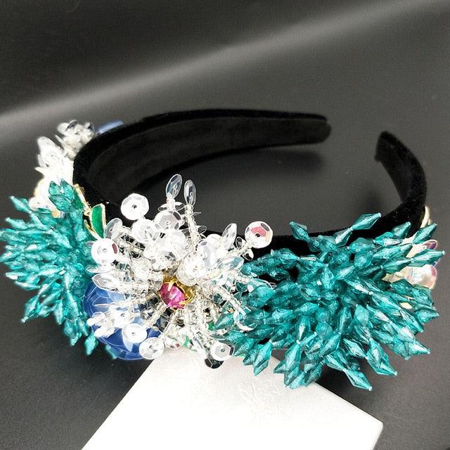 Flower Princess Crown Sequins Tiara