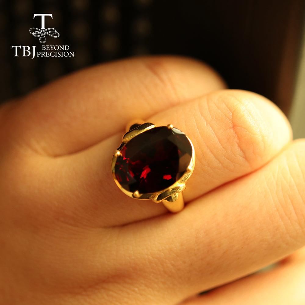 Natural Black Garnet Ring