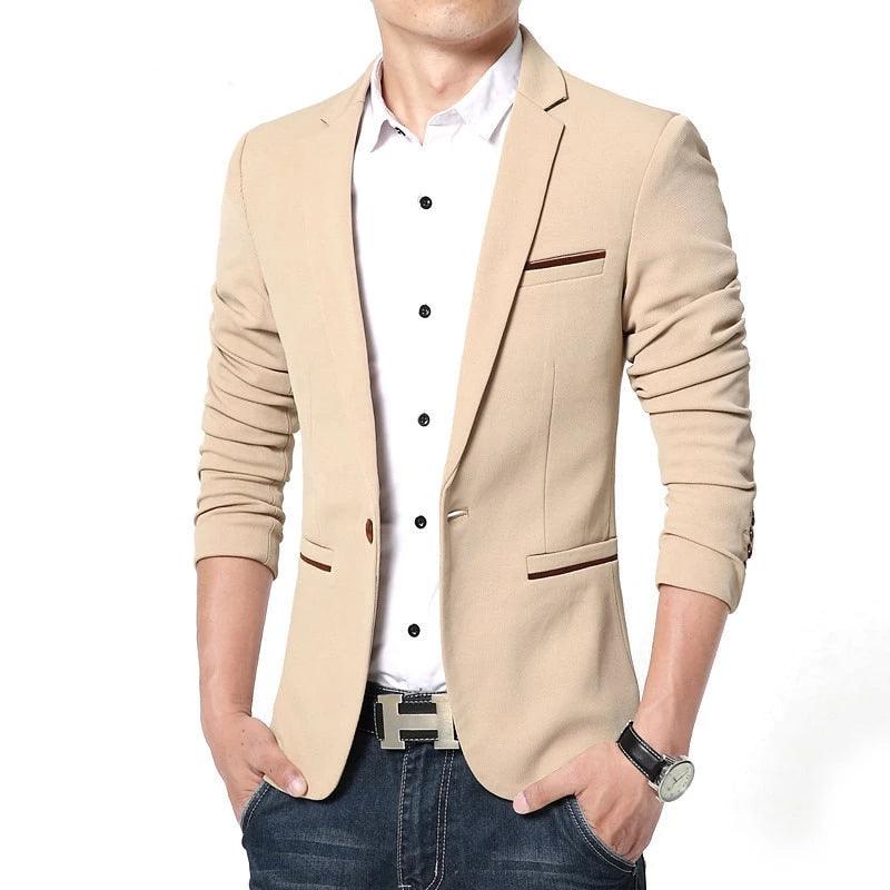 Weekend Cotton Slim Fit Men Suit Blazers