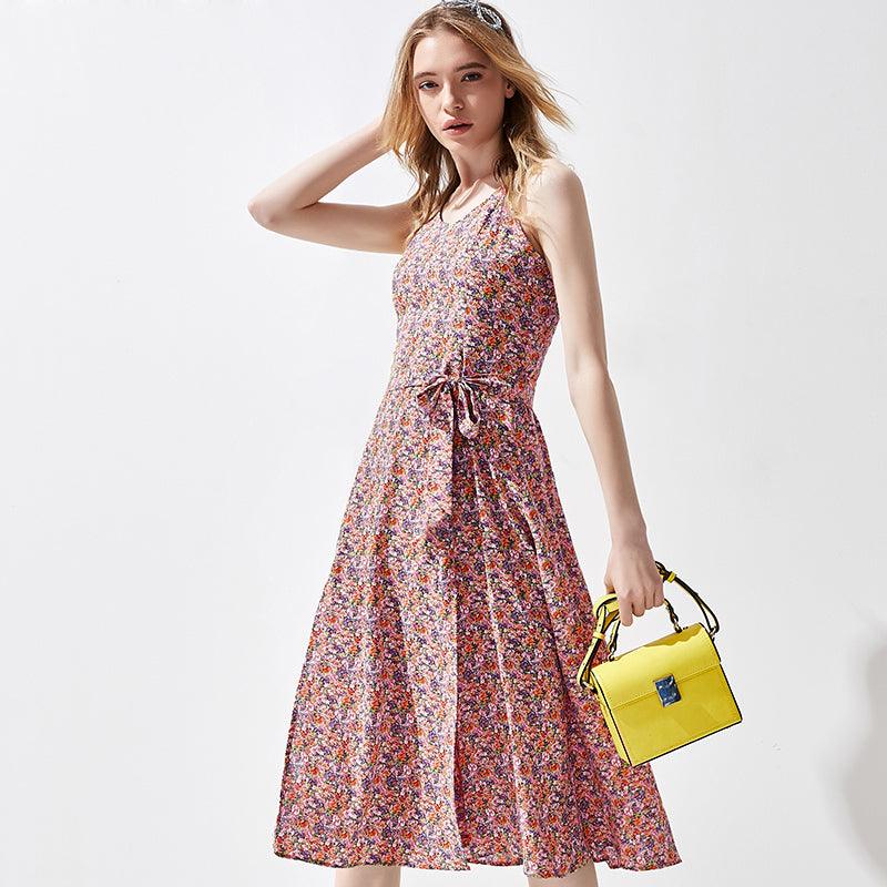 Floral Spaghetti Strap Midi Dress