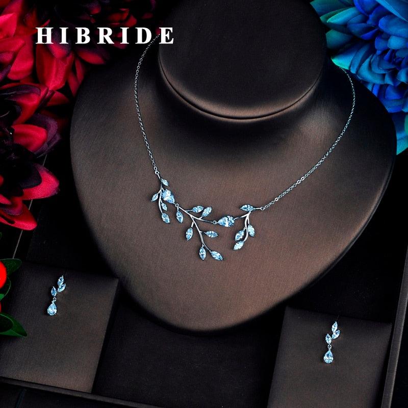 Elegant Leaf Shape Bridal Jewelry Sets – TeresaCollections